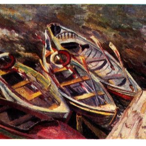 Старая открытка Лодки