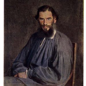 Старая открытка «Портрет писателя Льва Николаевича Толстого»