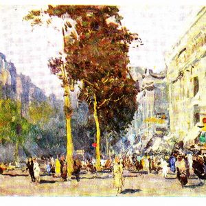 Старая открытка «Улица в Париже»