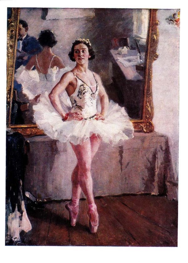 Старая открытка «Портрет балерины О. В. Лепешинской»